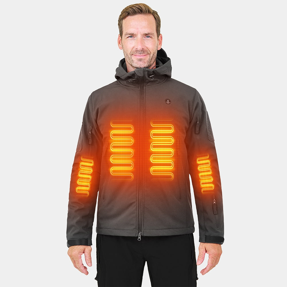 ANTARCTICA GEAR Heated Jacket for Women, Winter Coat Soft Shell Heating Hood Jacket