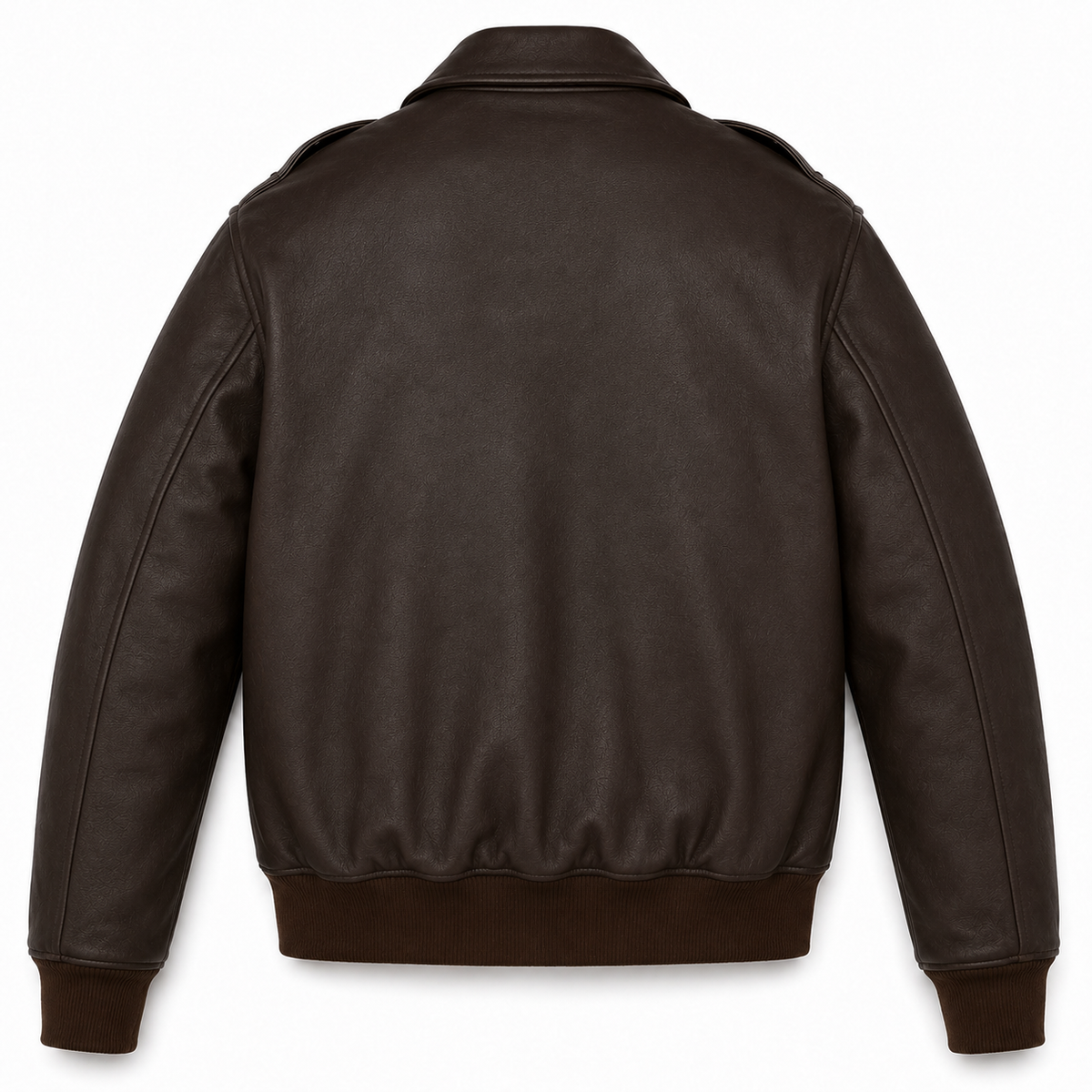 Men’s Wing Collar Leather Bomber Jacket