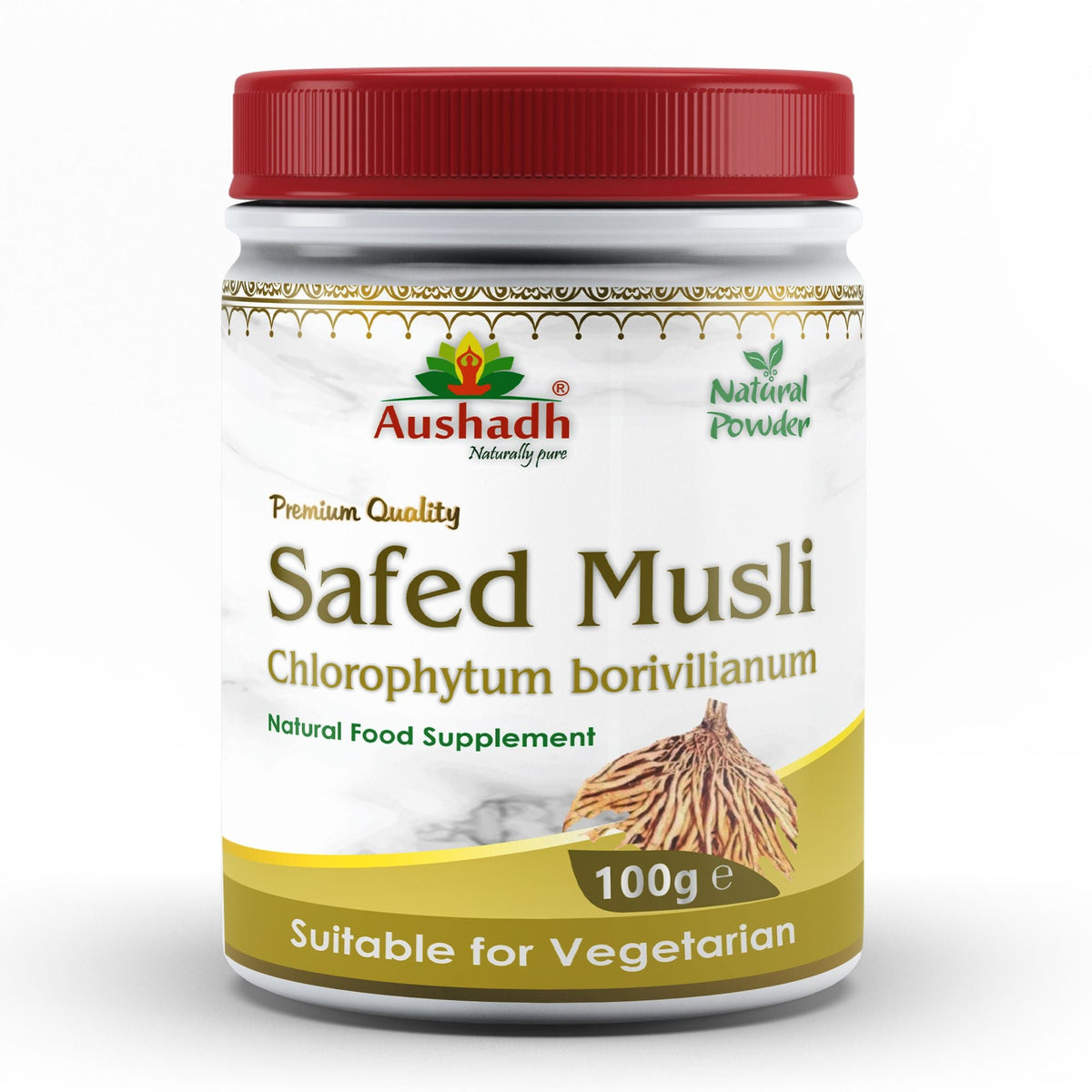 Aushadh Safed Musli Powder 100 gram - Daily Vitality Support