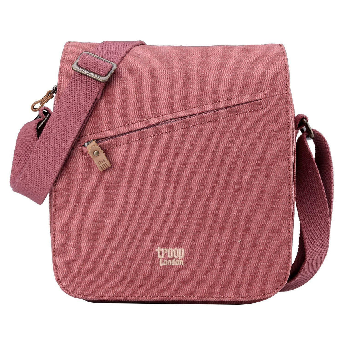 Canvas Flap Crossbody Bag with Shoulder Pad | TRP0238