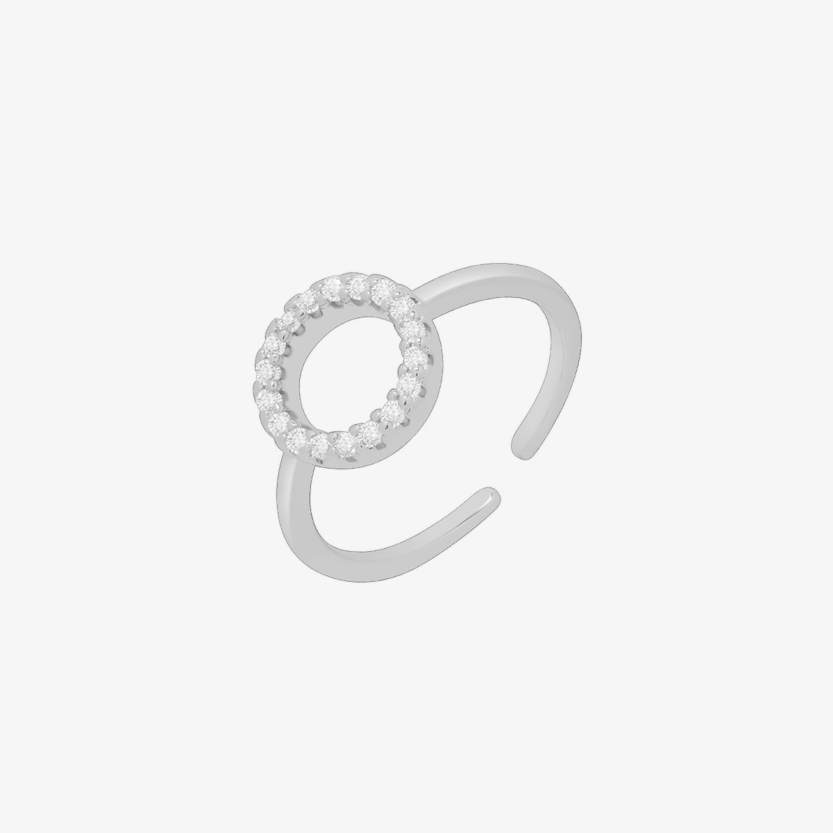 Adjustable Circle Sparkle Ring