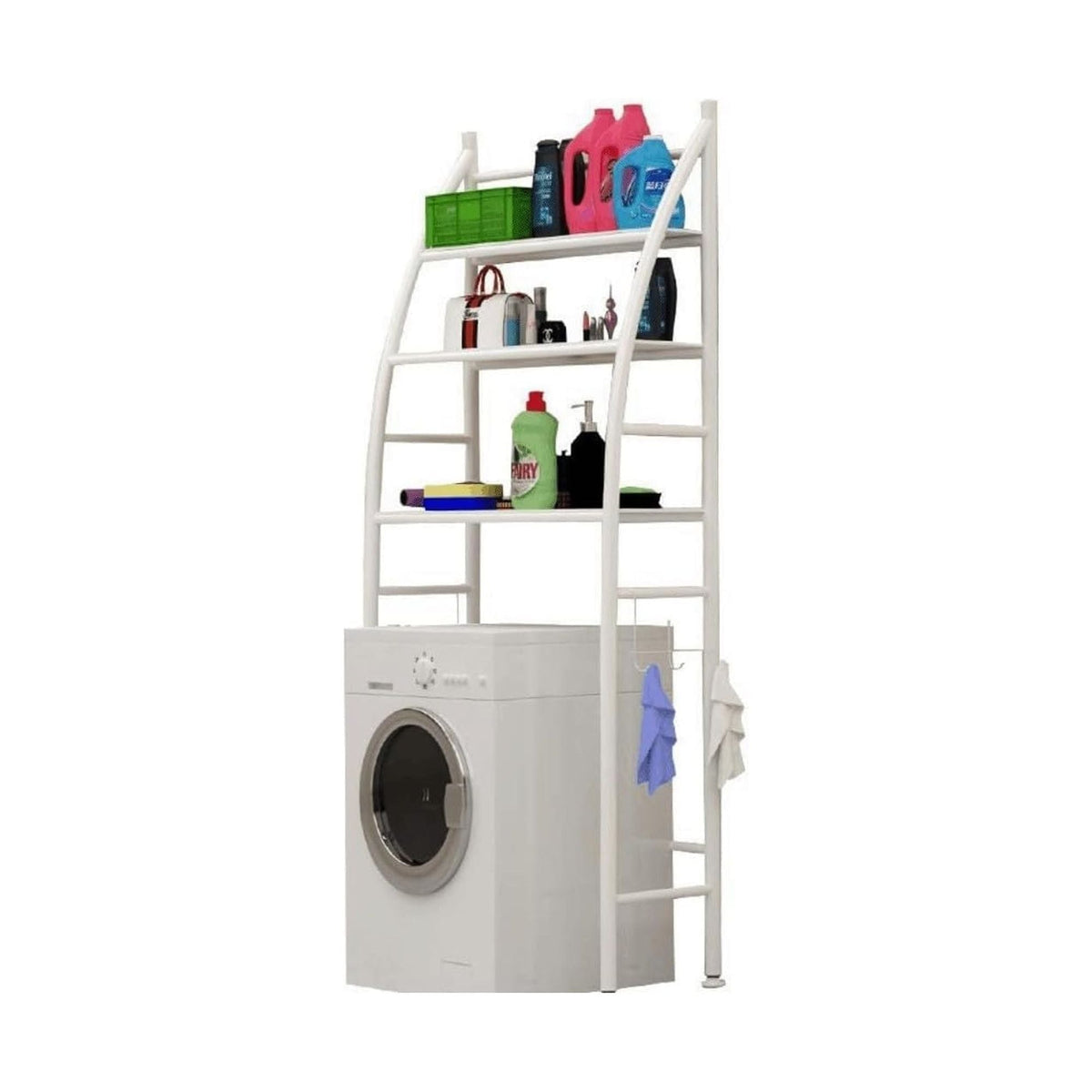 3-Tier Over Washing Machine Storage Rack for Laundry Room - Black