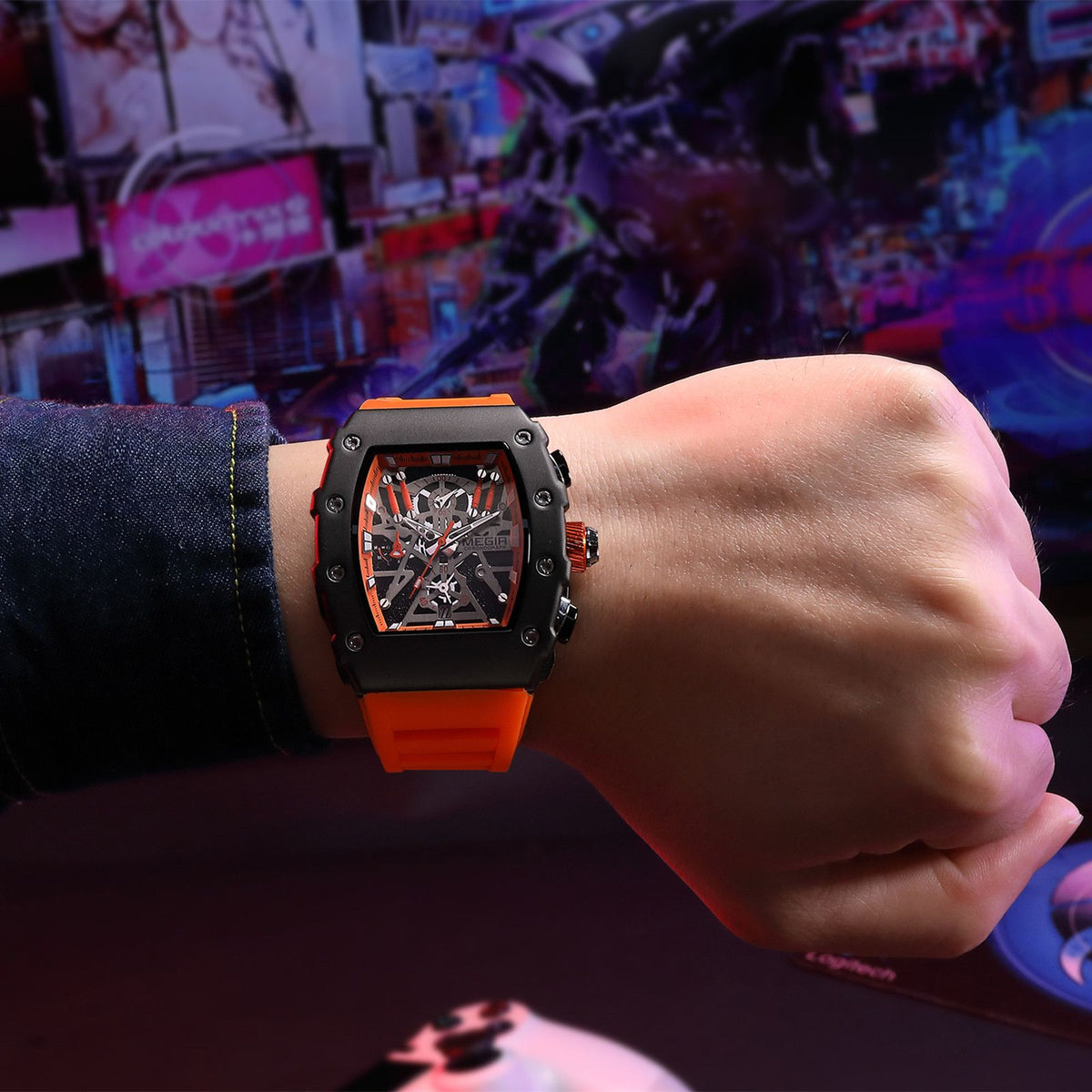 MEGIR Luxury Outdoor Sport Wristwatch for Men Silicone Waterproof Watches Quartz Military Watch Male Clock Chronograph 2218