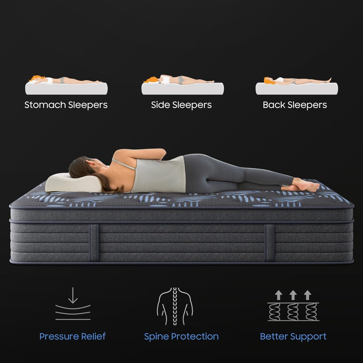 10 Inch Full Medium Firm Hybrid Cooling Mattress
