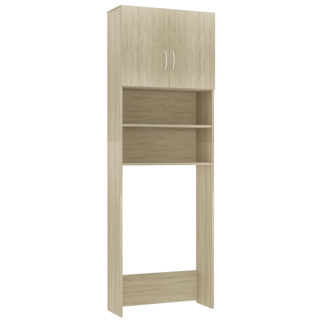 NNEVL Washing Machine Cabinet Sonoma Oak 64x25.5x190 cm Chipboard