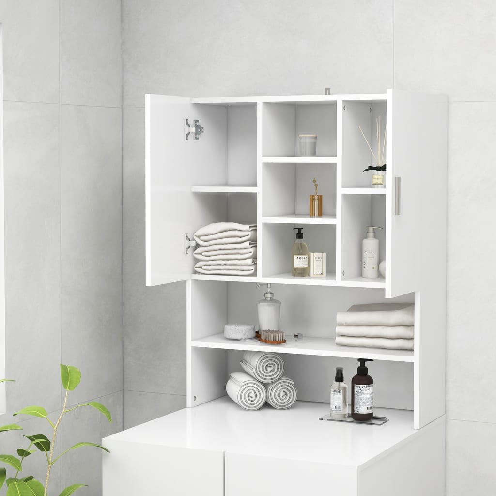 NNEVL Washing Machine Cabinet White 70.5x25.5x90 cm
