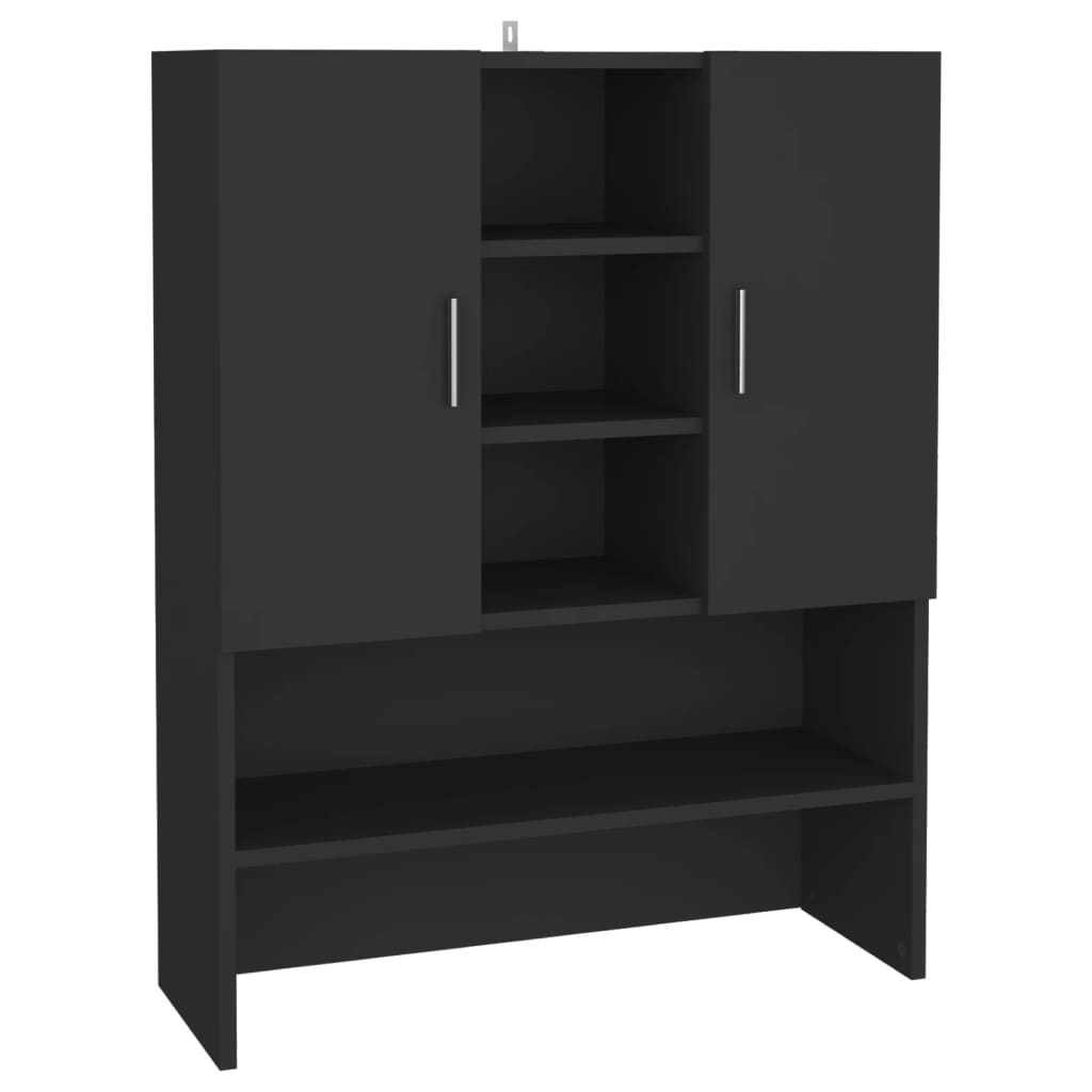 NNEVL Washing Machine Cabinet Black 70.5x25.5x90 cm