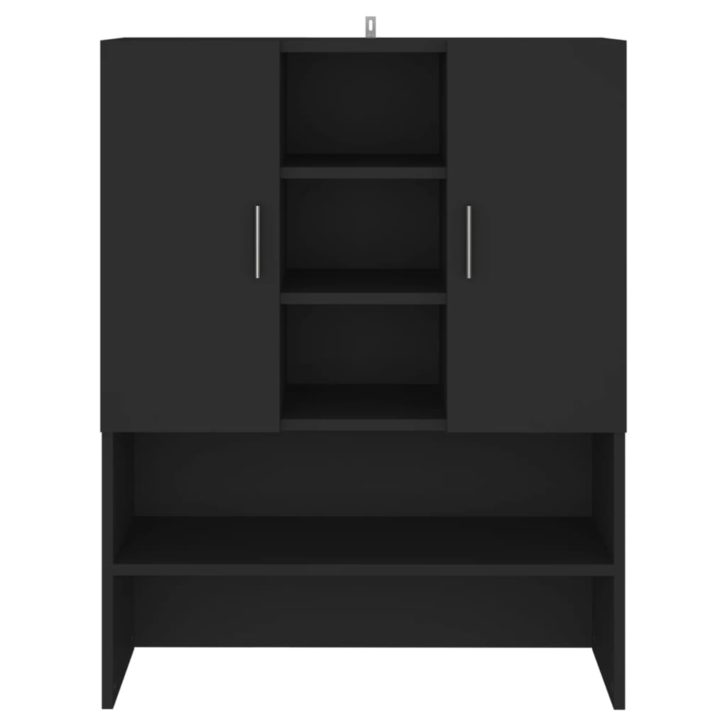 NNEVL Washing Machine Cabinet Black 70.5x25.5x90 cm