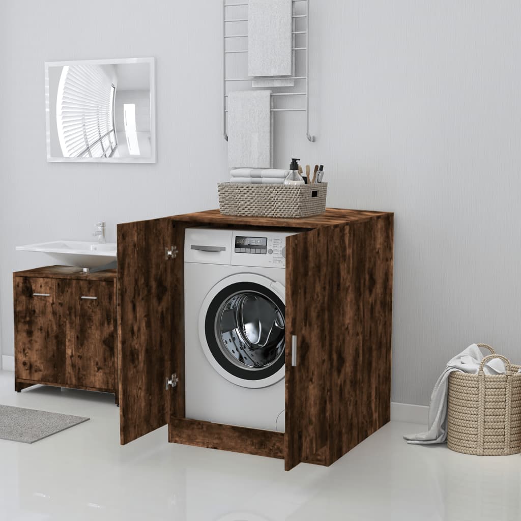 NNEVL Washing Machine Cabinet Smoked Oak 71x71.5x91.5cm