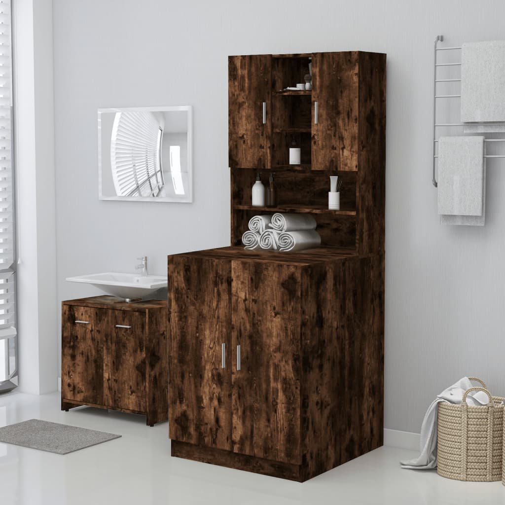 NNEVL Washing Machine Cabinet Smoked Oak 71x71.5x91.5cm