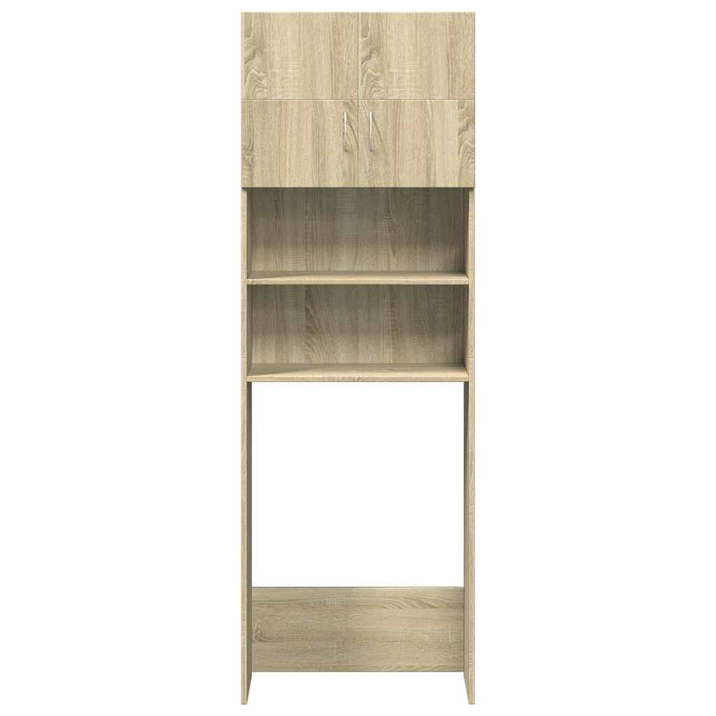 NNEVL Washing Machine Cabinet Sonoma Oak 64x25.5x190 cm Engineered Wood