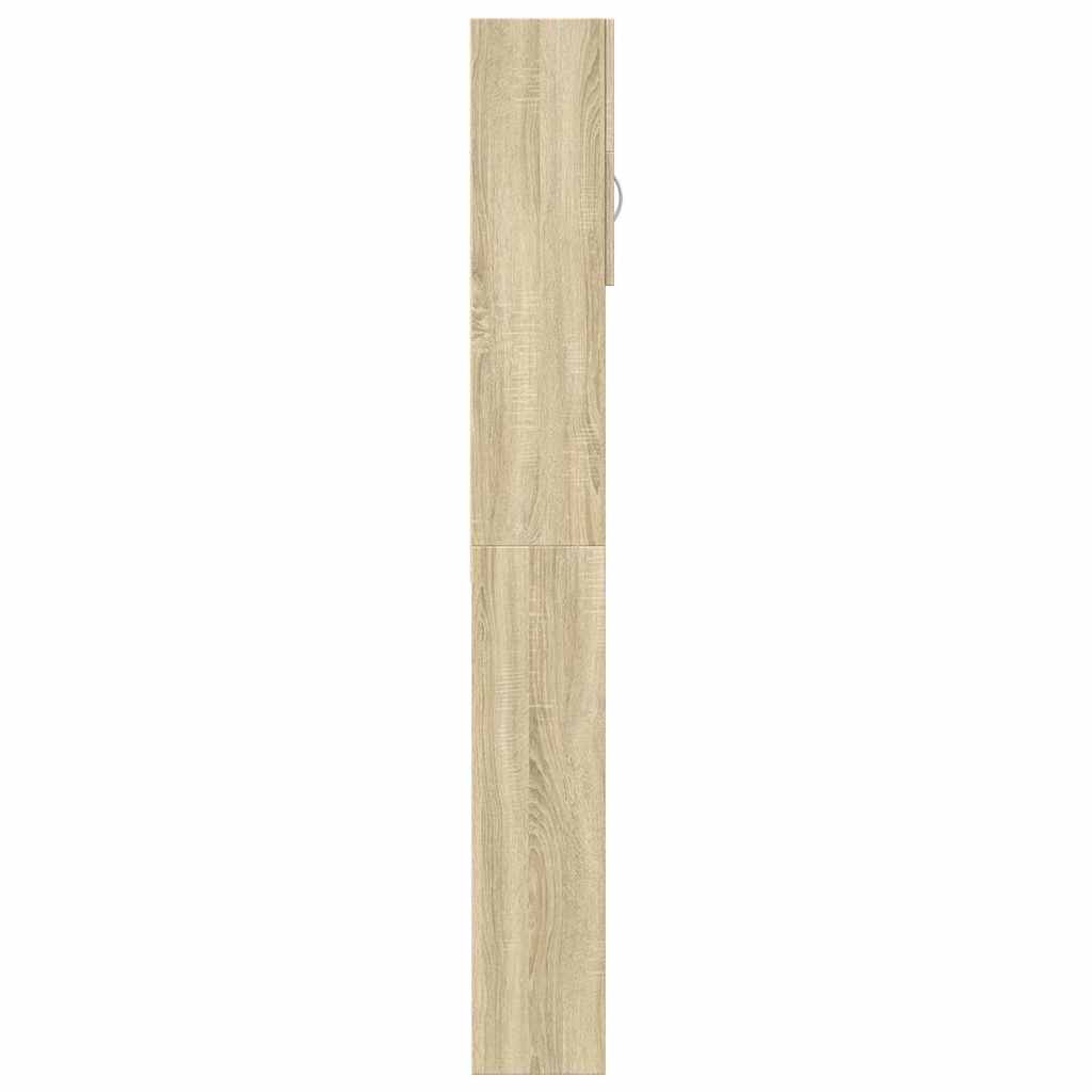 NNEVL Washing Machine Cabinet Sonoma Oak 64x25.5x190 cm Engineered Wood