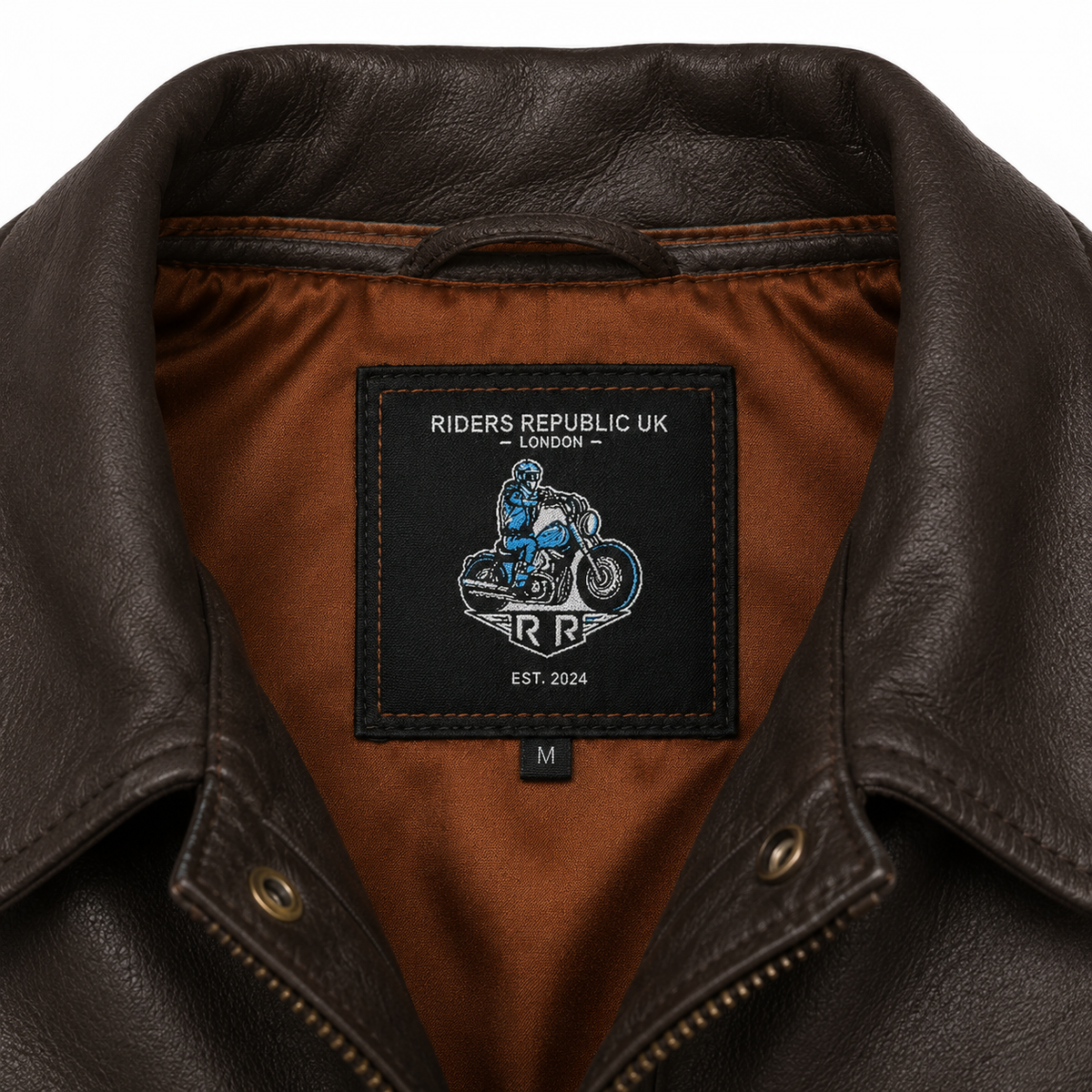 Men’s Wing Collar Leather Bomber Jacket