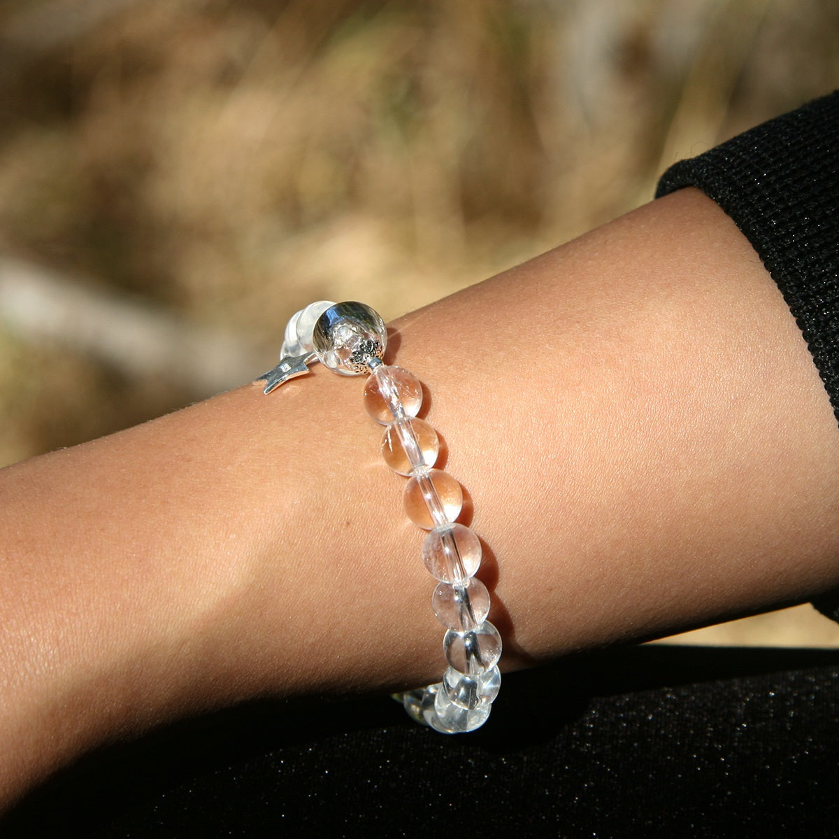 Sterling Silver Crystal Aroma Bracelet - Clear Quartz | Energy & Healing | Diffuser Jewellery | Gift for her
