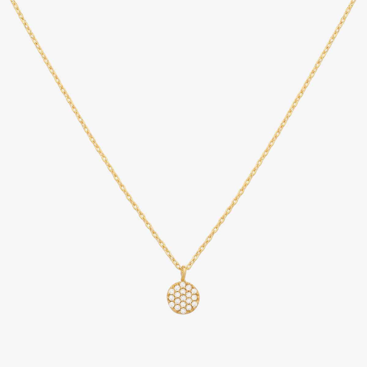 Circle cubic pendant necklace