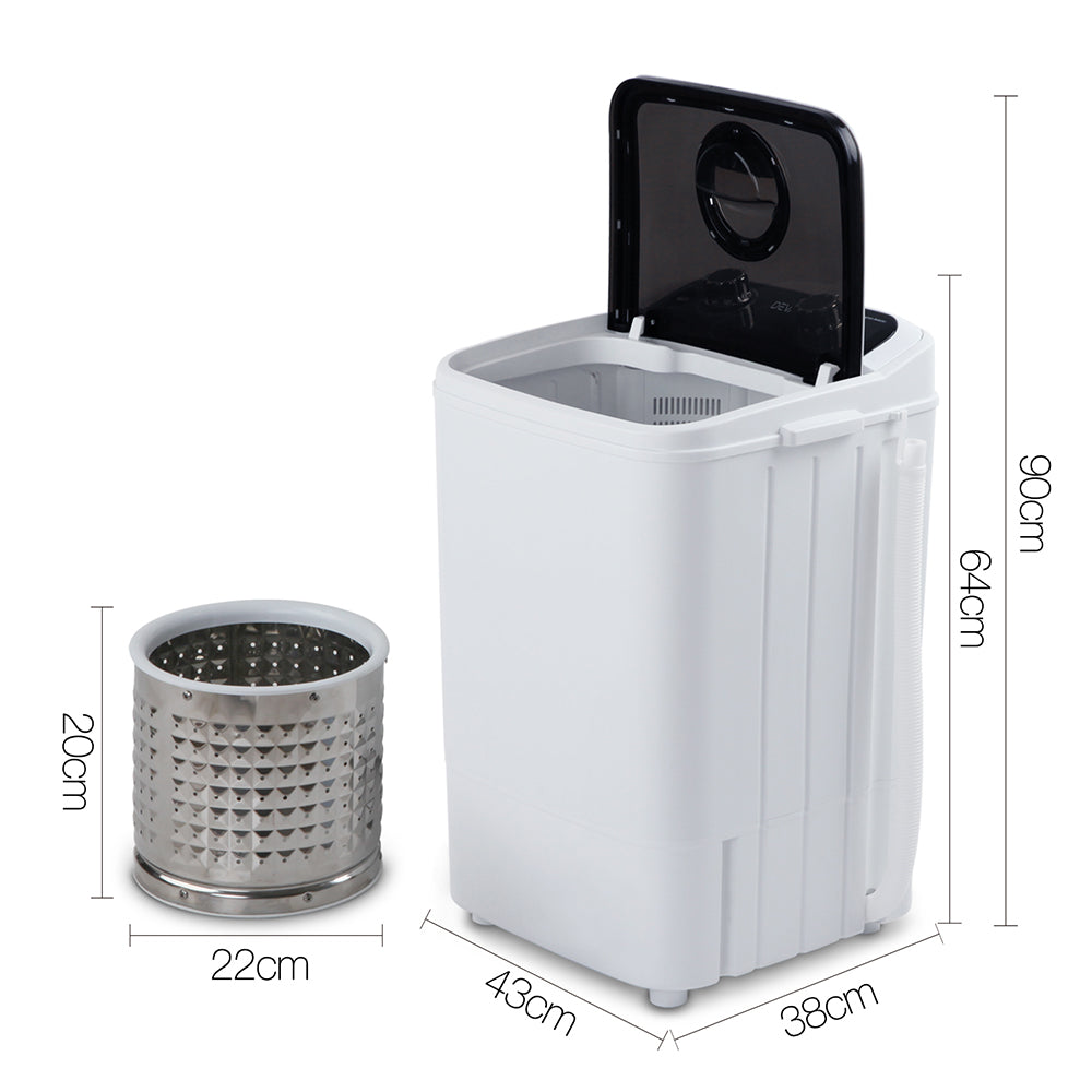 NNEDSZ Devanti Portable Washing Machine 4.6KG Black