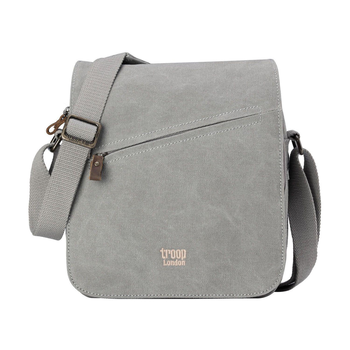 Canvas Flap Crossbody Bag with Shoulder Pad | TRP0238