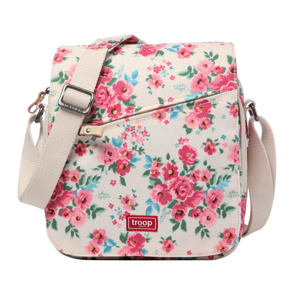 Canvas Flap Crossbody Bag with Shoulder Pad | TRP0238
