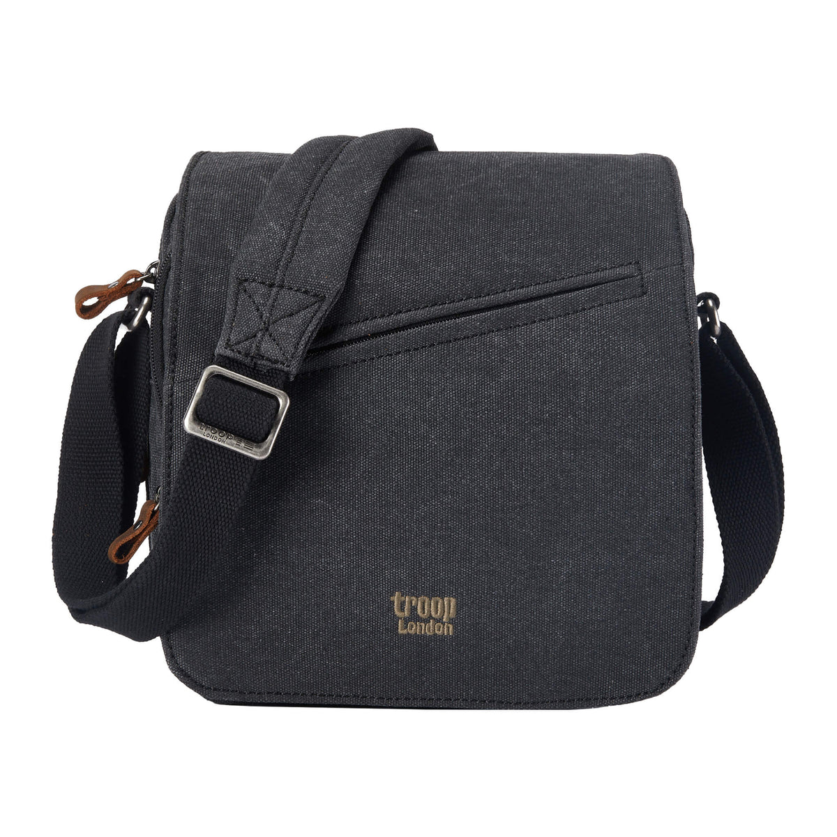 Canvas Flap Crossbody Bag with Shoulder Pad | TRP0238