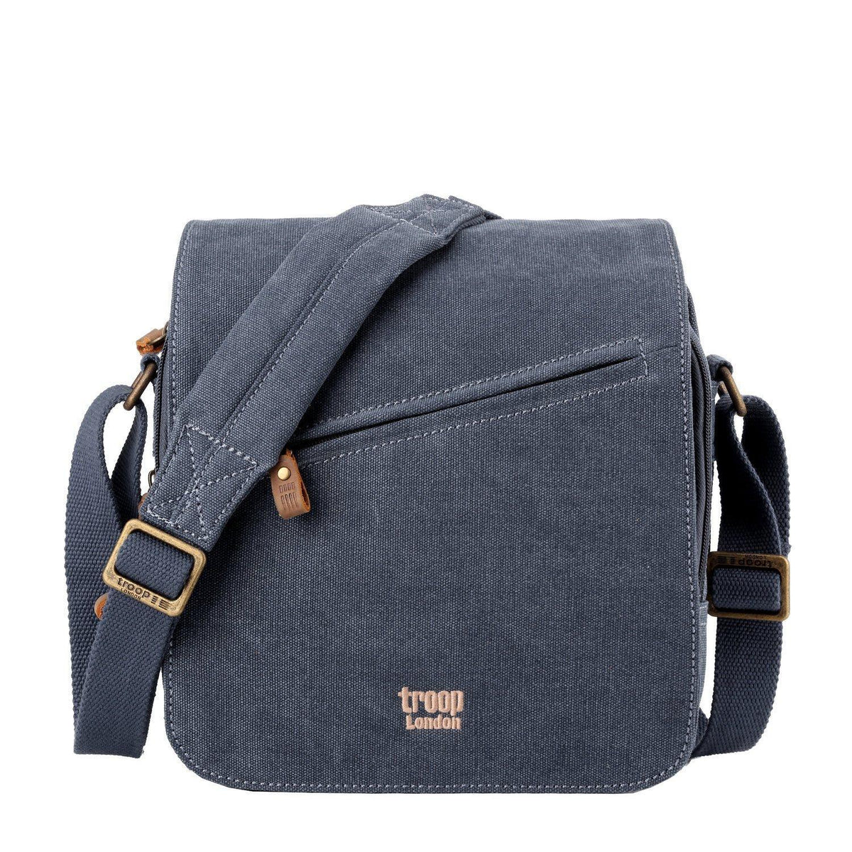 Canvas Flap Crossbody Bag with Shoulder Pad | TRP0238