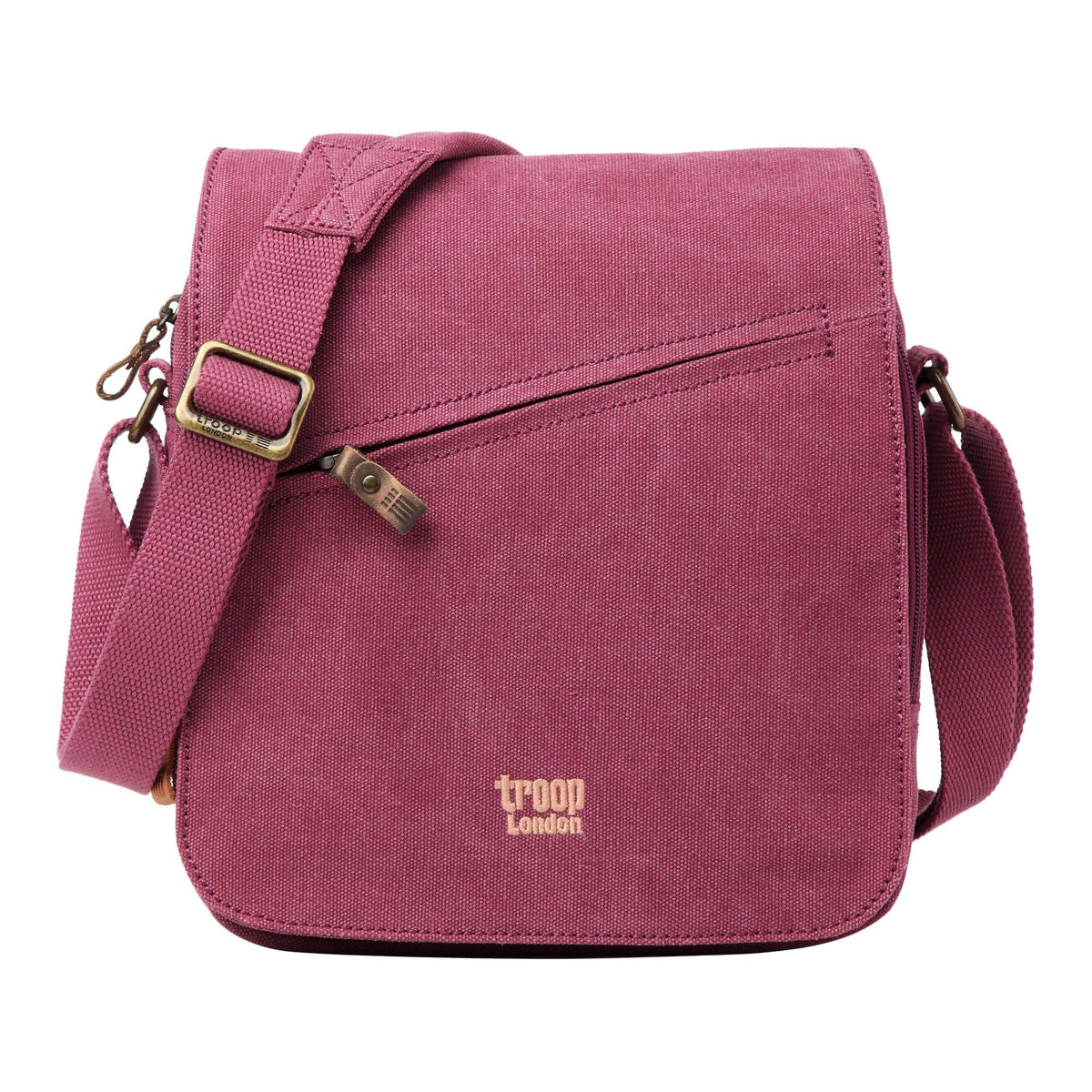 Canvas Flap Crossbody Bag with Shoulder Pad | TRP0238