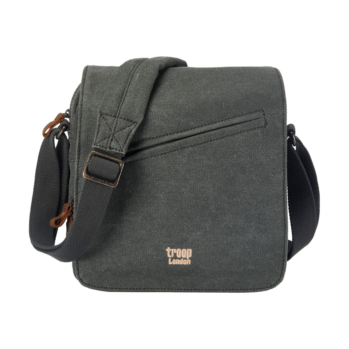 Canvas Flap Crossbody Bag with Shoulder Pad | TRP0238