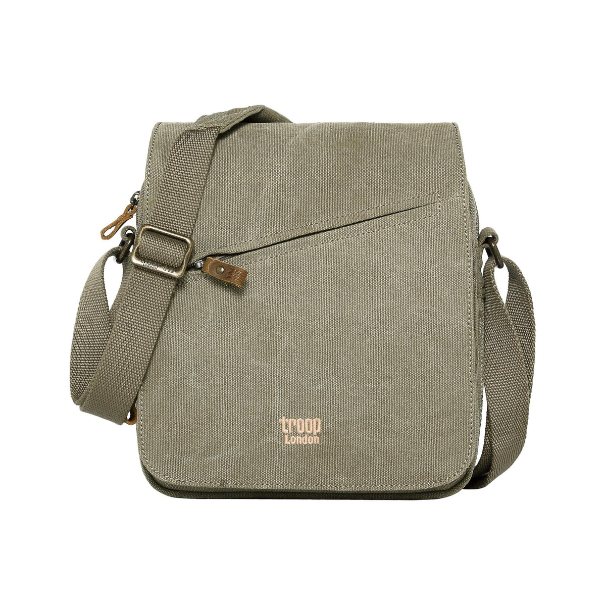 Canvas Flap Crossbody Bag with Shoulder Pad | TRP0238