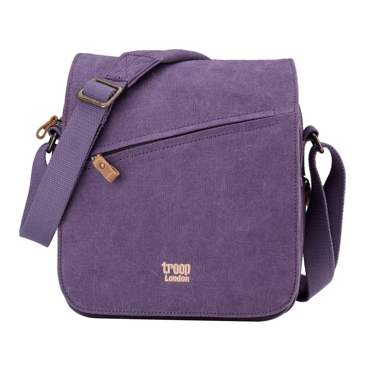 Canvas Flap Crossbody Bag with Shoulder Pad | TRP0238