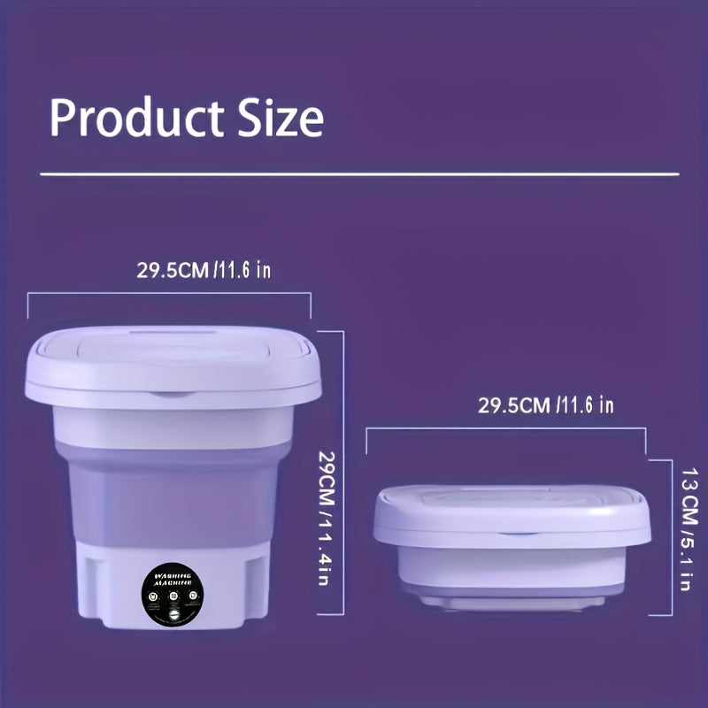 NNETM Collapsible Mini Washing Machine 8L for Travel & Home