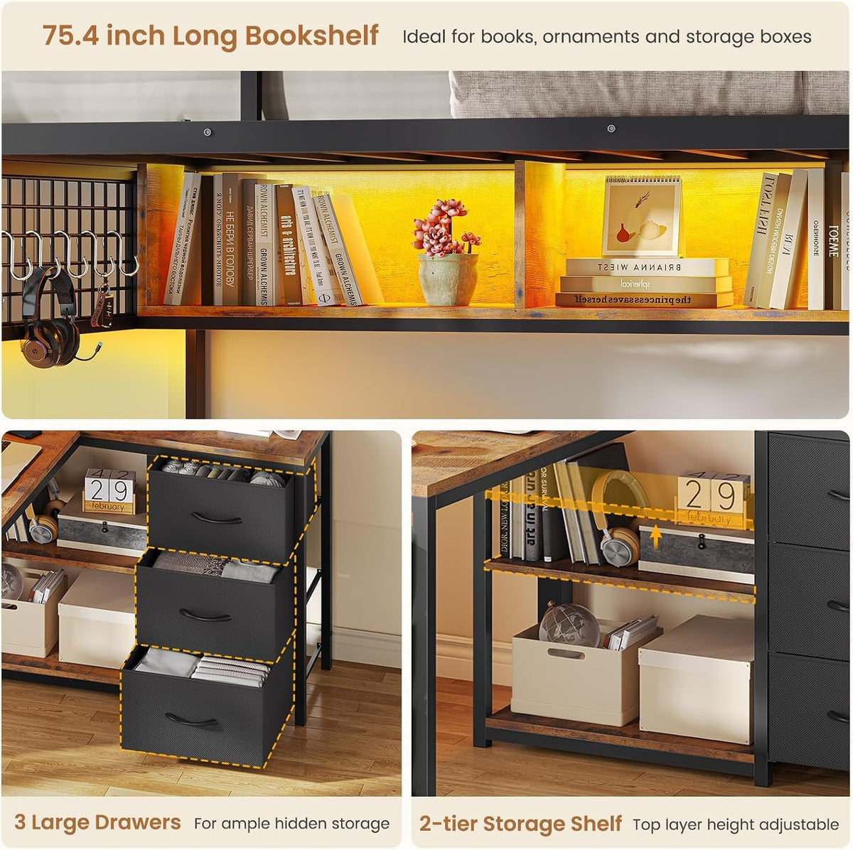 Black Twin Over Twin Bunk Bed Space Saving Storage Solution