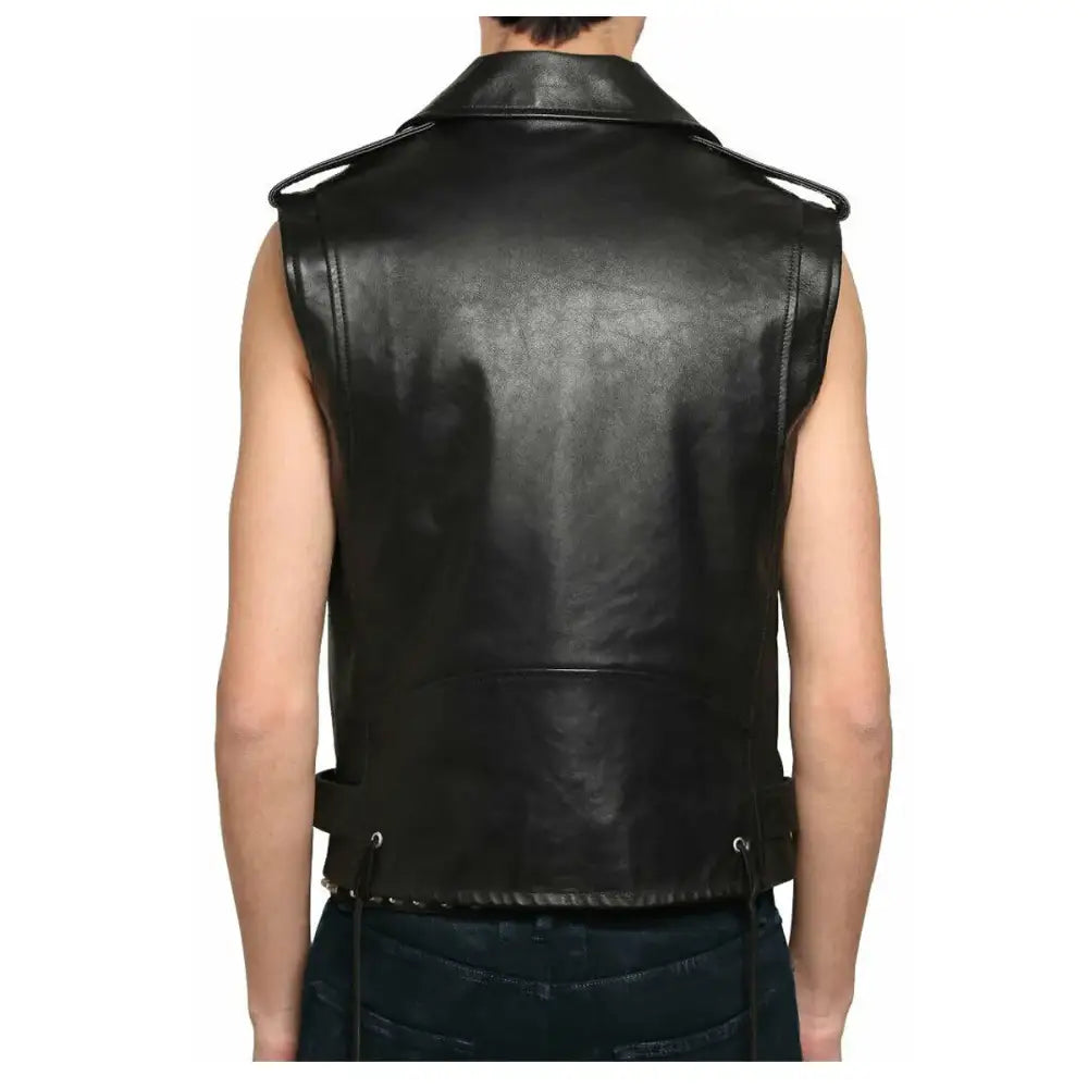 Men’s Leather Motorcycle Club Vest