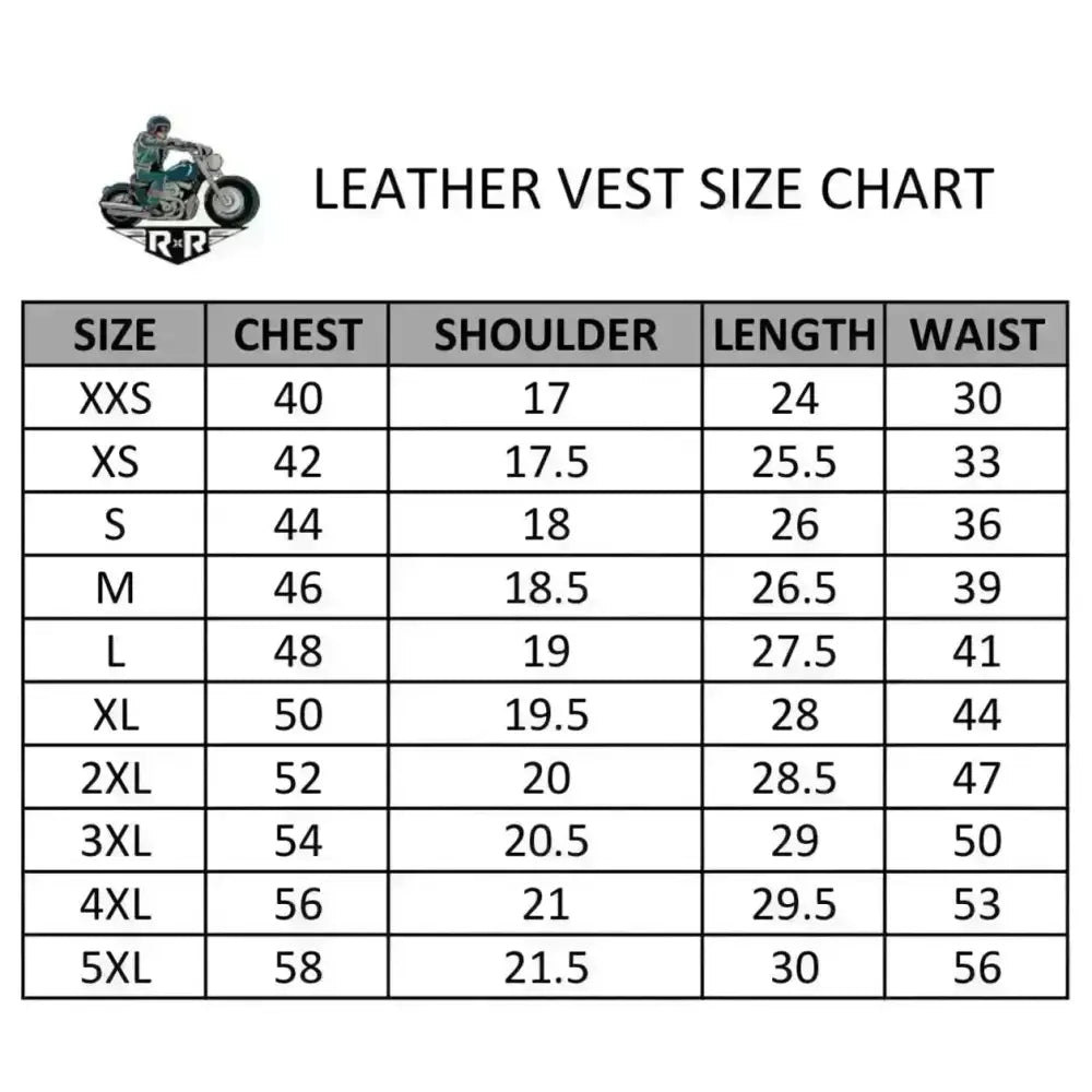 Men’s Leather Motorcycle Club Vest