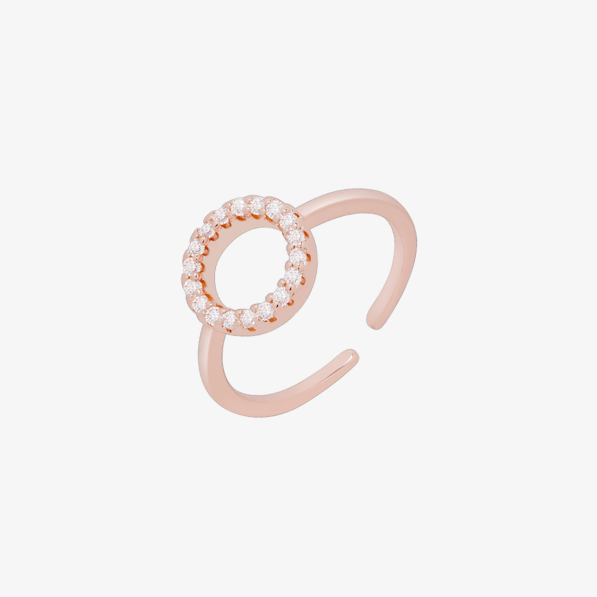 Adjustable Circle Sparkle Ring