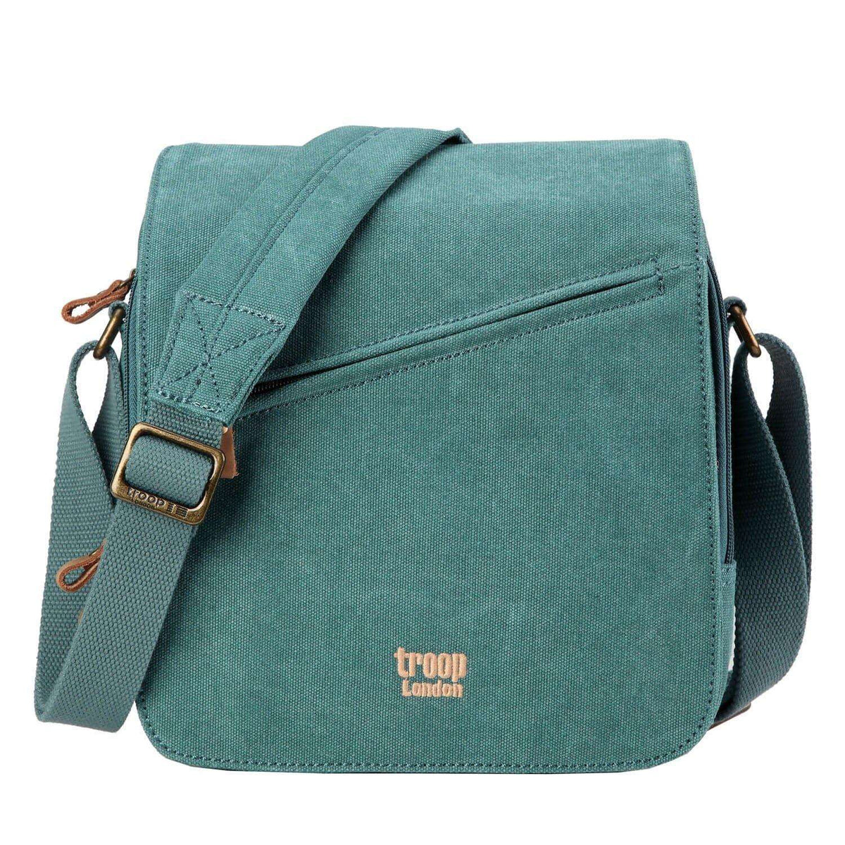 Canvas Flap Crossbody Bag with Shoulder Pad | TRP0238