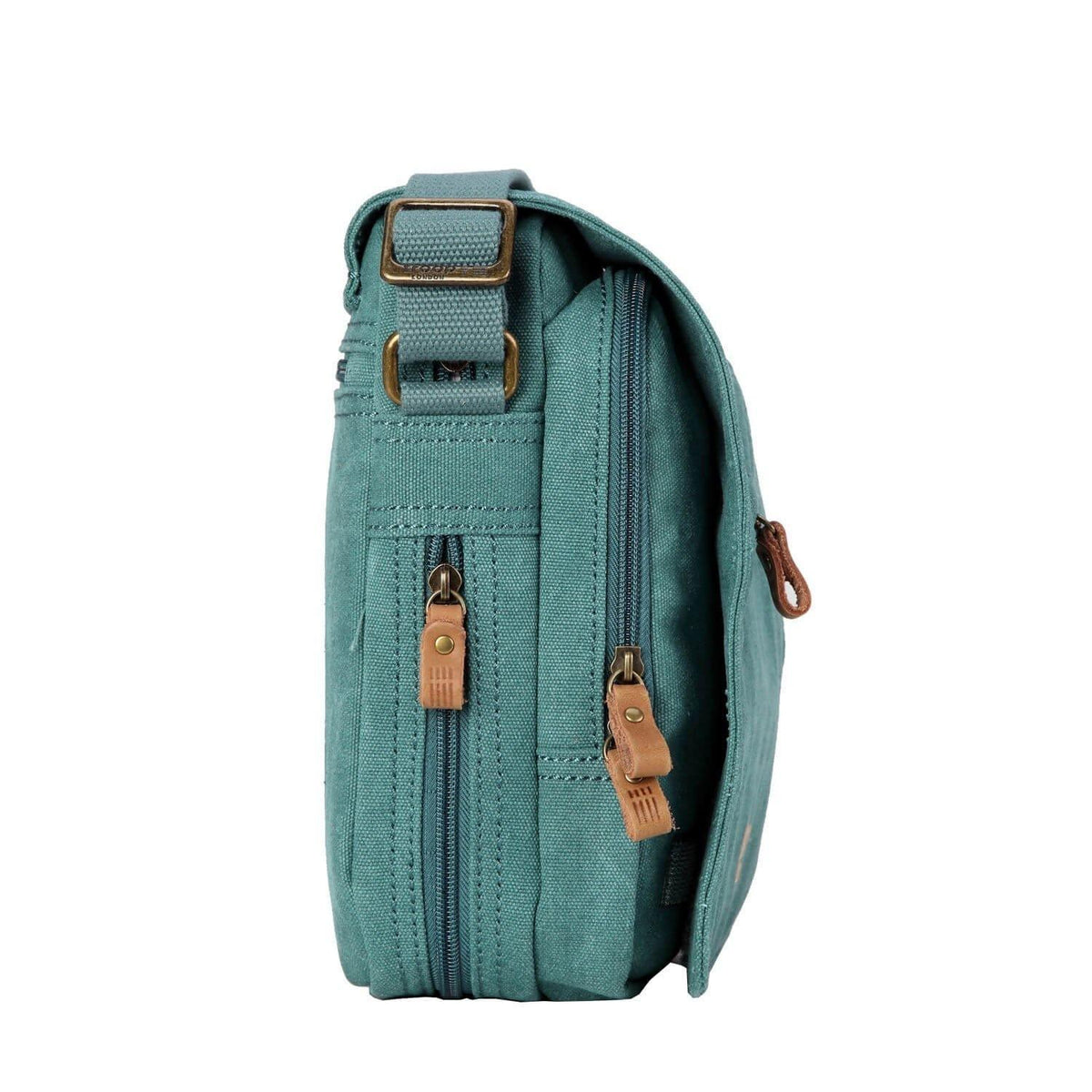 Canvas Flap Crossbody Bag with Shoulder Pad | TRP0238