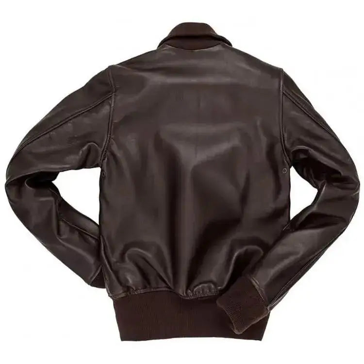 Women’s Vintage Brown Leather Bomber Jacket